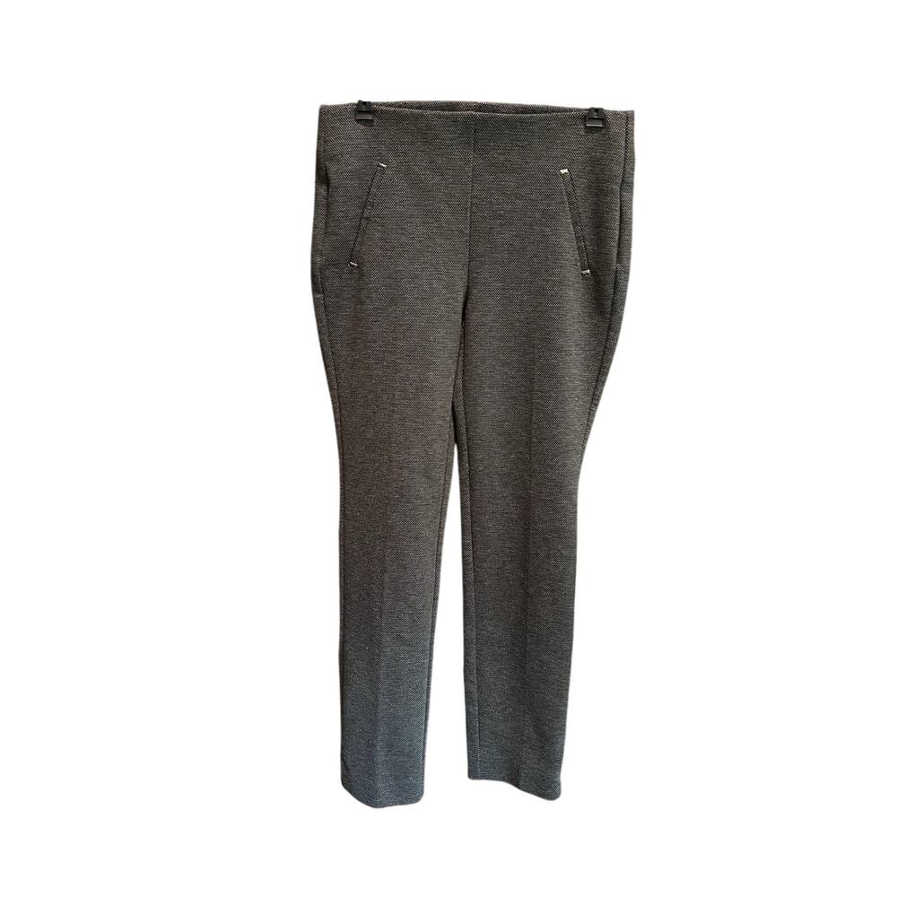 Chicos So Slimming Superior Stretch Ankle Pants Size 0 0R US 4 Black Tan Print
